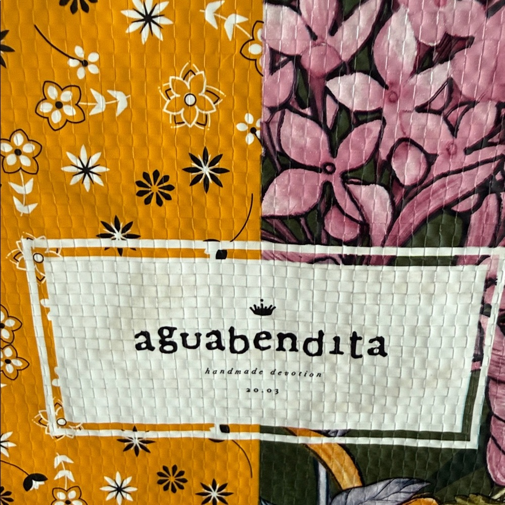 Agua Bendita Vibrant Purple and Orange Medium Tote - Picture 6 of 6